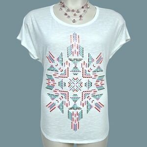 Level Eight T-shirt With A Colorful Geometric Tribal Design NWT - Size XL‎
